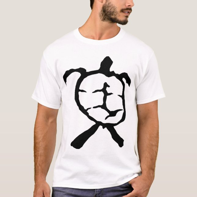 Camiseta Tartaruga Havaiana - Preta (Frente)