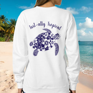 Camiseta Tartaruga Havaiana Turt ally Tropical Dark Blue