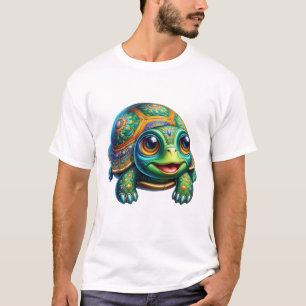 Camiseta Tartaruga Kawaii Fofa Clipart 