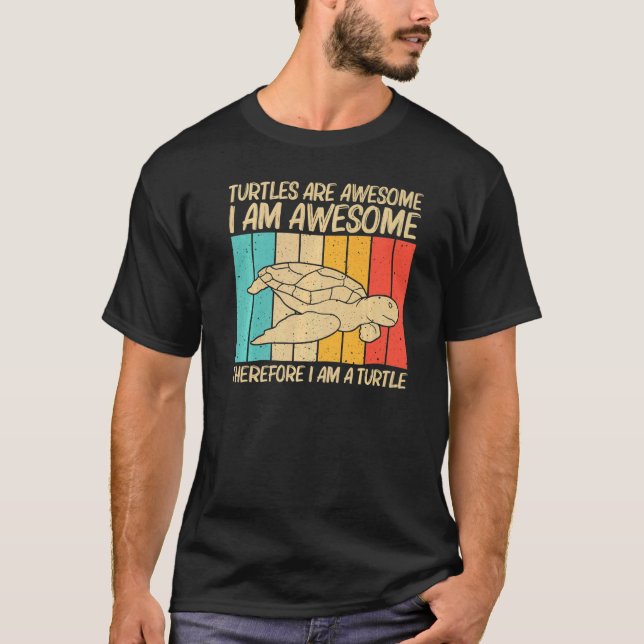 Camiseta Tartaruga legal Para Homens Tartarugas Do Mar Anim (Frente)