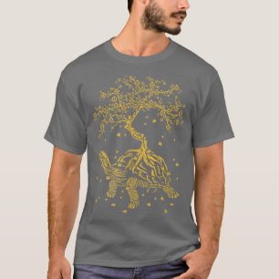 Camiseta Tartaruga Longa Do Peso Bonsai Miniatura Nat