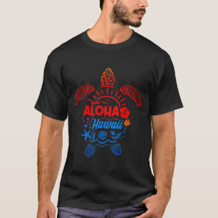 Camiseta Tartaruga marinha aloha havaí tropical verão praia
