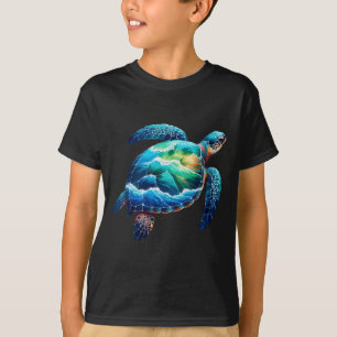 Camiseta Tartaruga Marinha Animal Dia da Terra Mulheres Hom
