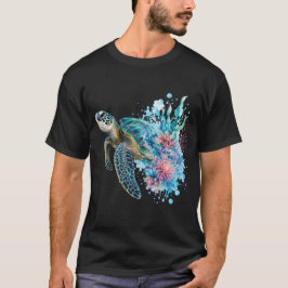 Camiseta Tartaruga Marinha Aquarela PNG Design Costeiro Oce