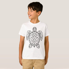 Camiseta Tartaruga Marinha com Armação de Arame Geométrica 