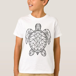 Camiseta Tartaruga Marinha com Armação de Arame Geométrica 