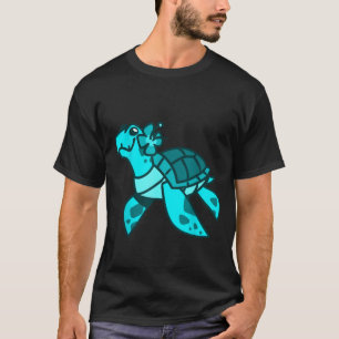 Camiseta Tartaruga marinha de desenho animado doce fofa ani