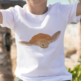Camiseta Tartaruga marinha debaixo de água - transparente.