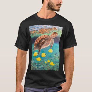 Camiseta Tartaruga Marinha e Tangs Amarelos