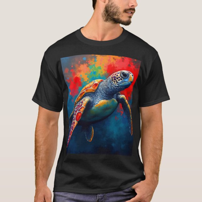 Camiseta Tartaruga Marinha em Mar Profundo (Frente)