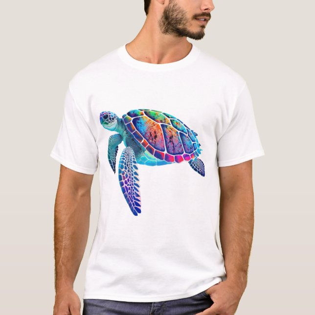 Camiseta Tartaruga marinha Fluo (Frente)