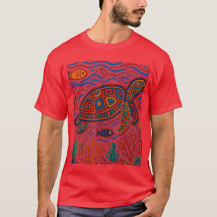 Camiseta Tartaruga Marinha Inspirada na Obra de Arte Mola d