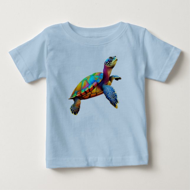 Camiseta Tartaruga Marinha Multicolor (Frente)