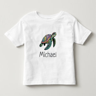 Camiseta Tartaruga Marinha Oceano Náutico Nome Personalizad