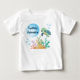 Camiseta Tartaruga Marinha Pequeno Filhote Turtlemente Ador