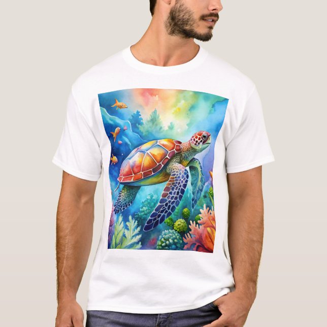 Camiseta Tartaruga Marinha Pintada (Frente)