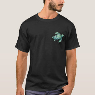 Camiseta tartaruga marinha pintada aquarela desenho animado