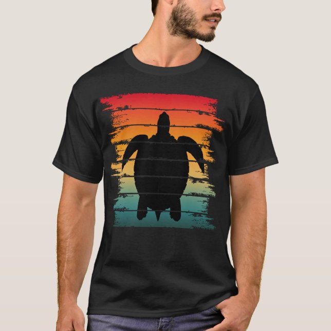 CAMISETA TARTARUGA MARINHA RÉPTIL VINTAGE (Frente)