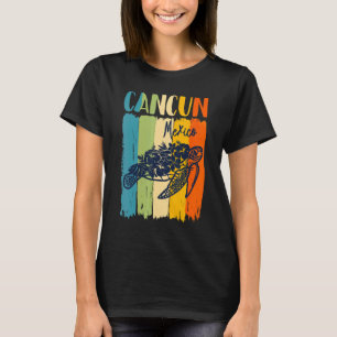Camiseta Tartaruga Marinha Retro Cancun México Tema Amigos