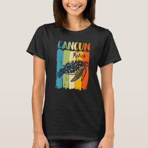 Camiseta Tartaruga Marinha Retro Cancun México Tema Amigos