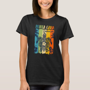 Camiseta Tartaruga Marinha Retro Punta Cana Férias em Famíl