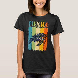 Camiseta Tartaruga Marinha Tema México Amigos Família Retro