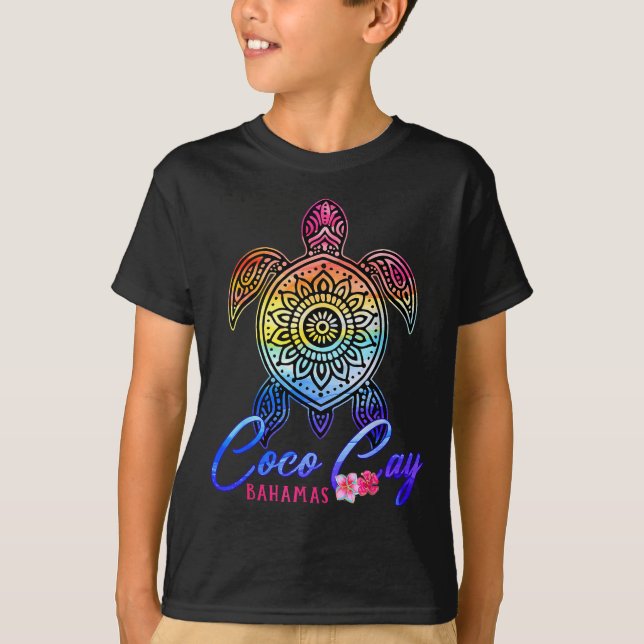 Camiseta Tartaruga marinha tingimento Coco cay  (Frente)