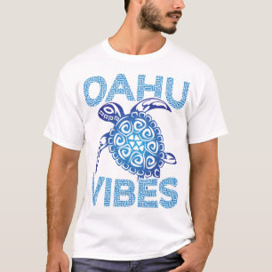 Camiseta Tartaruga Marinha Tribal Azul Polinésio Vibrações 
