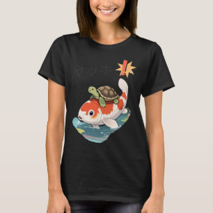 Camiseta Tartaruga montando peixe koi