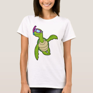 Camiseta Tartaruga Nadando com Snorkel