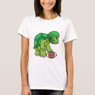 Camiseta Tartaruga no Esporte com Futebol e Capacete