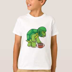 Camiseta Tartaruga no Esporte com Futebol e Capacete