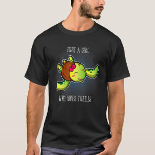 Camiseta Tartaruga Para Meninas Mulheres Crianças Diversão