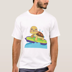 Camiseta Tartaruga sobre prancha de surfe