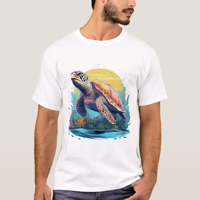 Camiseta Tartaruga Subaquática Serena (Frente)