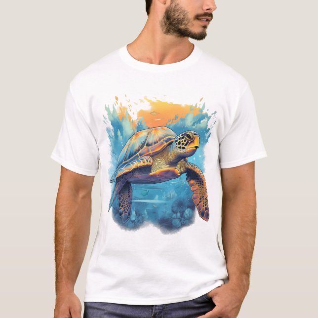 Camiseta Tartaruga Subaquática Serena (Frente)