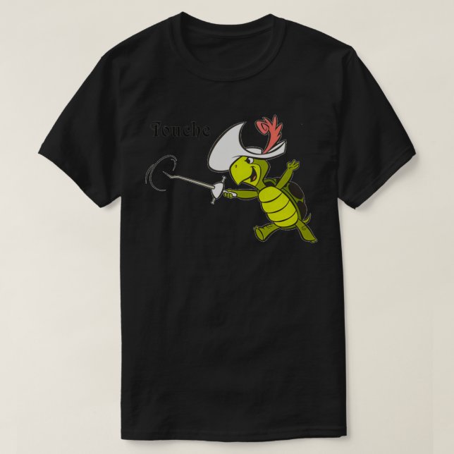 Camiseta Tartaruga táctil verde (Frente do Design)