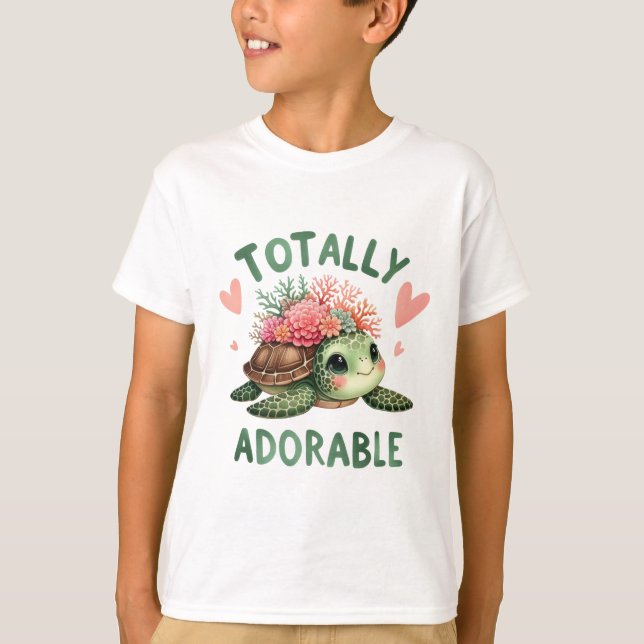 Camiseta Tartaruga Totalmente Adorável Arte Fofa (Frente)