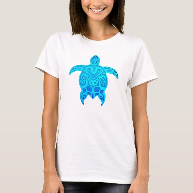 Camiseta Tartaruga Tribal Azul (Frente)