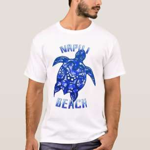 Camiseta Tartaruga Tribal de Vacinação de Napili Beach Hawa