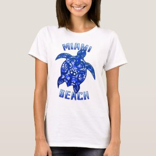Camiseta Tartaruga Tribal de Vacinação na Flórida de Miami