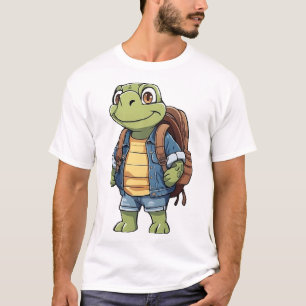 Camiseta Tartaruga Usando Mochila