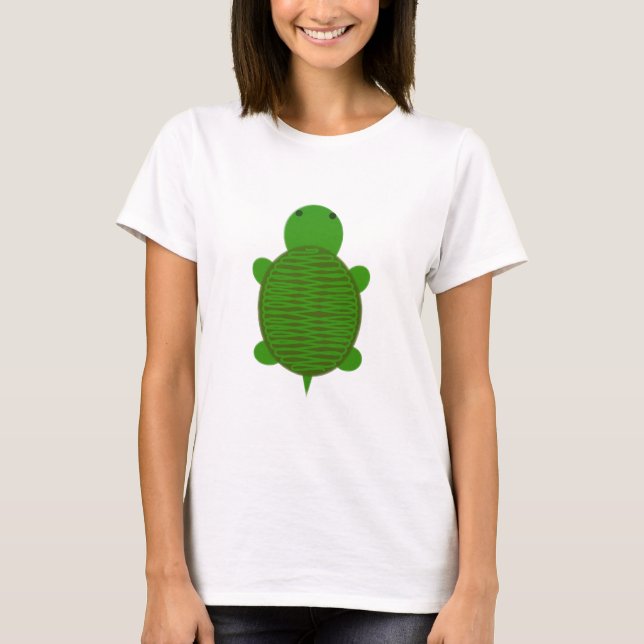 Camiseta Tartaruga Verde Adorável (Frente)