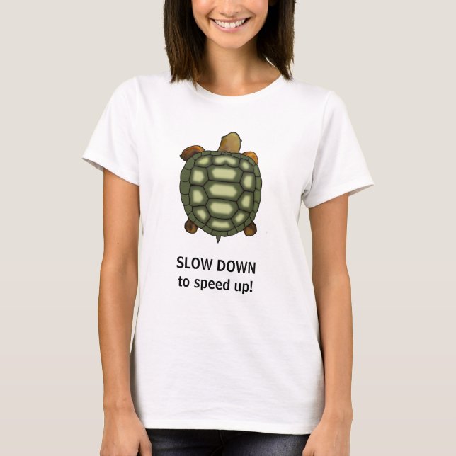 Camiseta Tartaruga Verde com Texto Editável de Diminuição d (Frente)