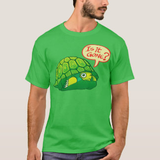 Camiseta Tartaruga verde perguntando se está bem para sair