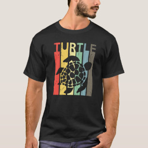 Camiseta Tartaruga-Vintage do Mar Prega-lama do oceano de p