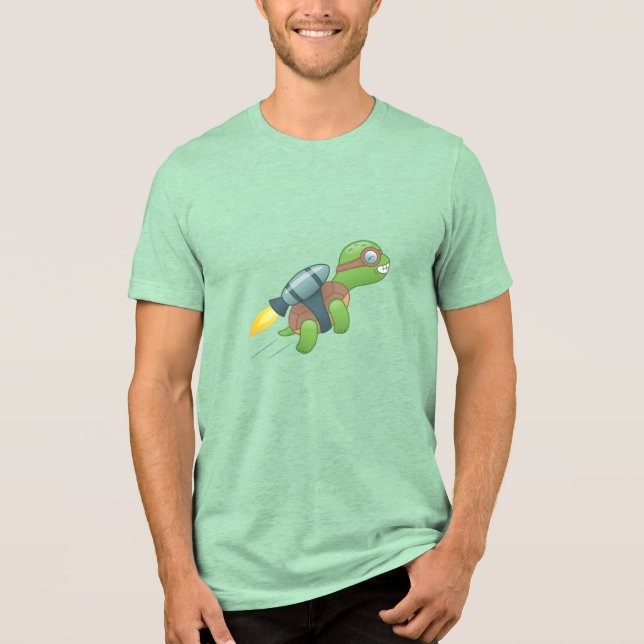 Camiseta Tartaruga voadora com Jetpack (Frente)