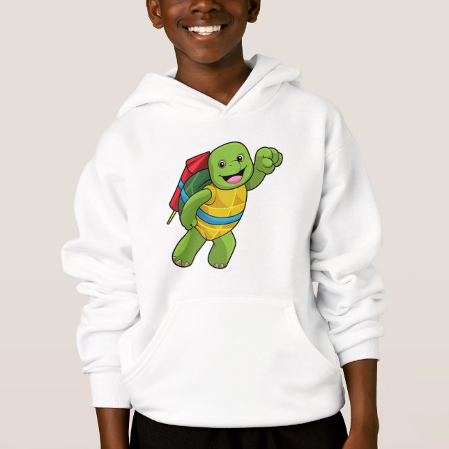 Camiseta Tartaruga voando com foguete (Frente)
