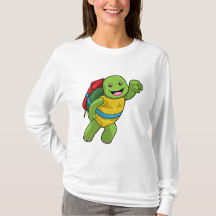 Camiseta Tartaruga voando com foguete
