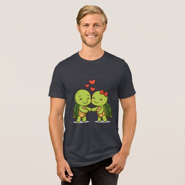 Camiseta Tartarugas de Amor | Casal de desenho (Frente Completa)